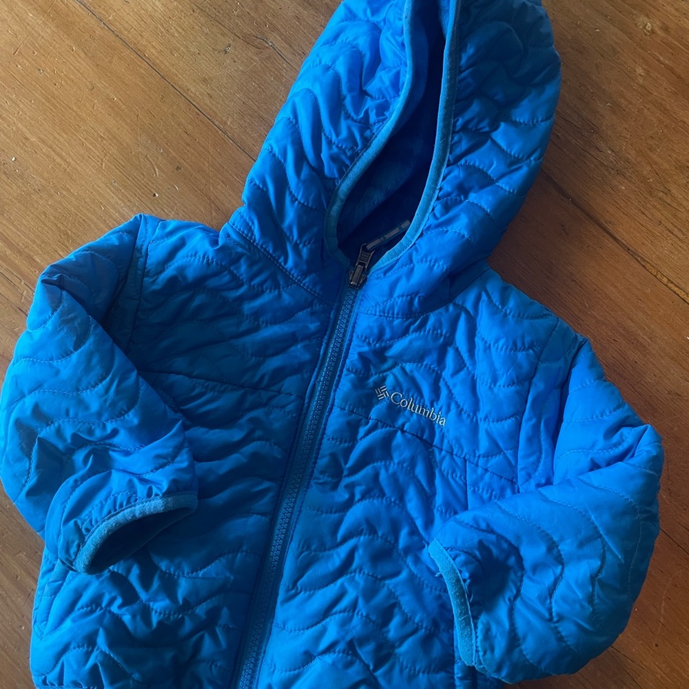 Columbia Kids Electric Blue Quilted Hooded Jacket